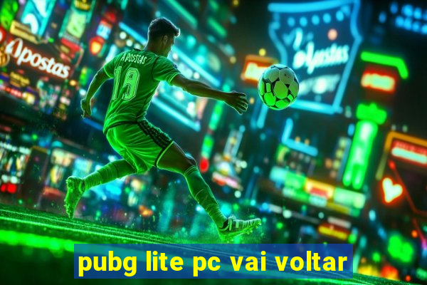 pubg lite pc vai voltar